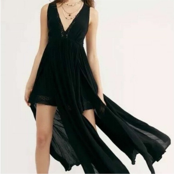 NWT Free People Endless Summer Strong Statement Maxi Dress Black size small - Picture 2 of 2